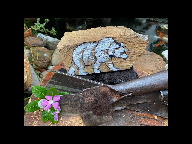 ASMR Wood Carving | Crafting a Fluid Contemporary Sculpture (No Talking)