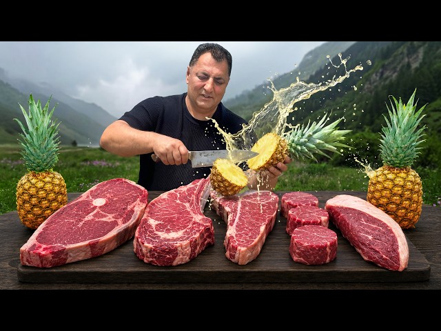 Outdoor Cooking The Juiciest Steaks with Pineapples!