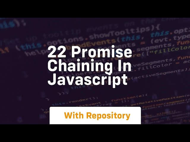 22 promise chaining in javascript