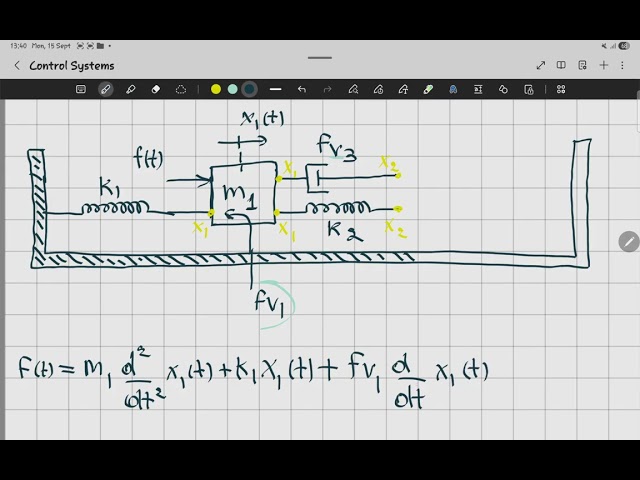 Solving Two-Mass Mechanical Systems | Differential Equations & Force Analysis