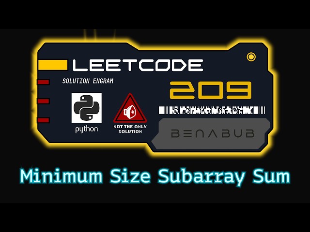 Minimum Size Subarray Sum — LeetCode #209 | Python Algorithm Visualization