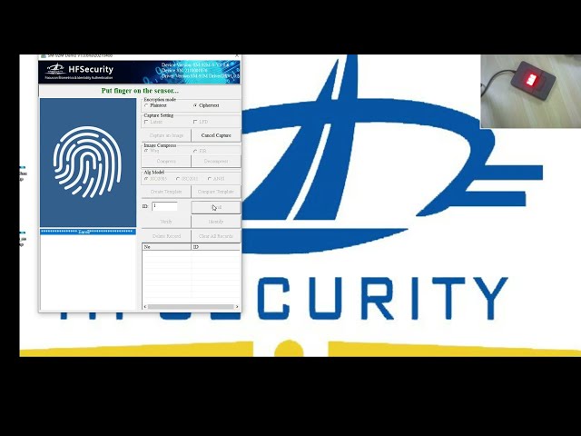 HFSecurity OS1000 Fap20 optical fingerprint scanner Windows Software Introduction
