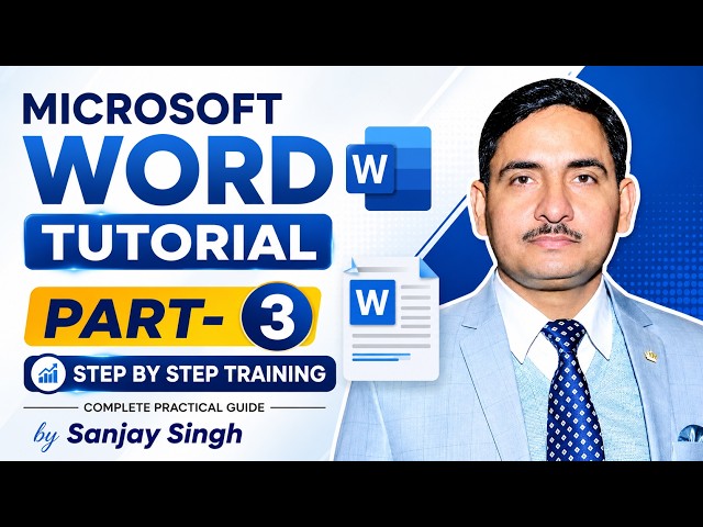 MS Word Tutorial Part - 3 Hindi, English, Bangla Basic to Advanced