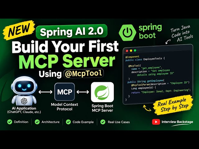 Build an MCP Server in Spring Boot Using @McpTool | Spring AI 2.0