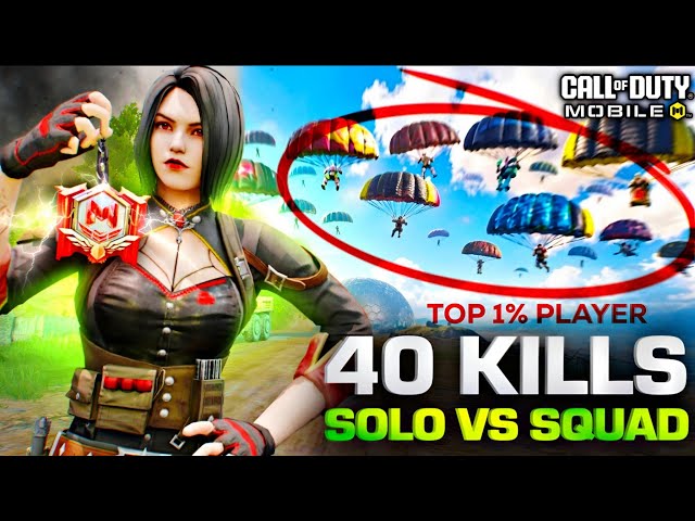 40 KILLS INTENSE SOLO VS SQUAD FULL GAMEPLAY (COD MOBILE)