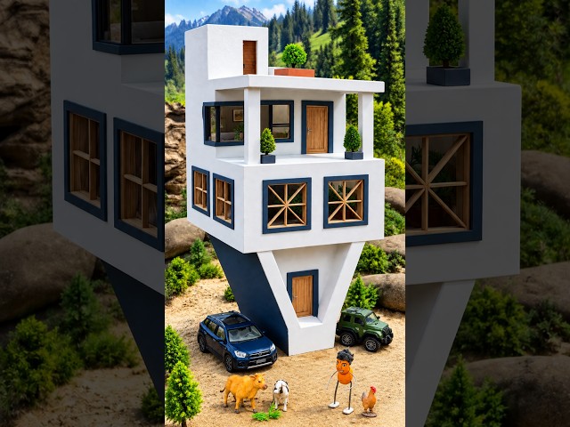 🏠Building a Miniature House from Scratch | Mini Brick House Construction🧱✨#miniature #miniaturehouse