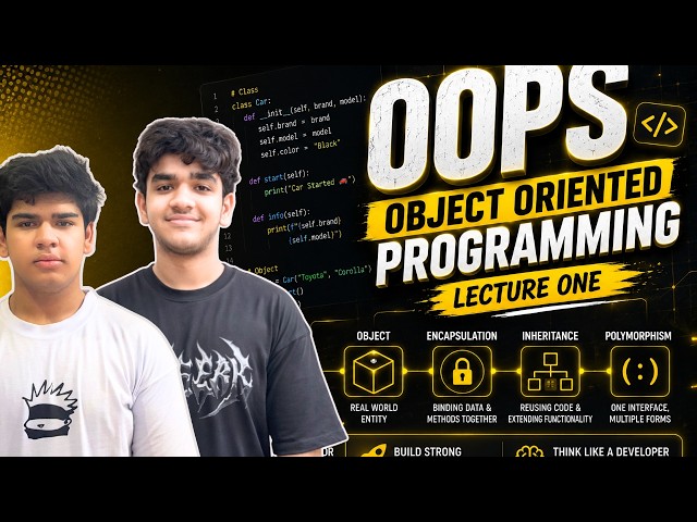 Object Oriented Programming (OOP) in Python | Lecture 1 for Beginners