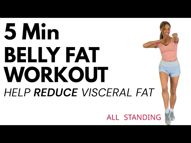 5 Minute Belly Fat Workout | Standing Abs Workout to Help Reduce Visceral Belly Fat