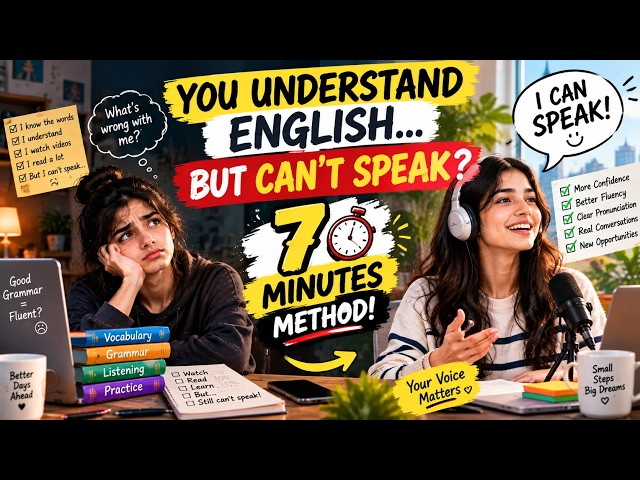You Understand English But Can't Speak? Try This 7-Minute Method!