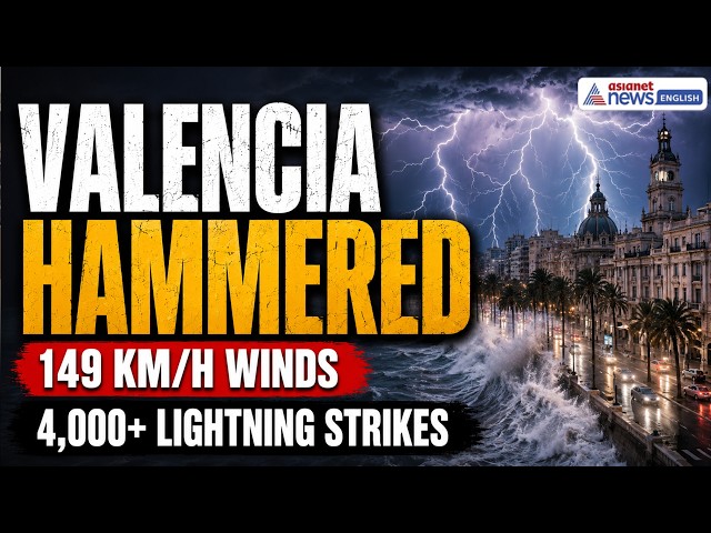 SEVERE STORMS HIT Valencia | 149 KM/H Winds, Hail & 4,000+ Lightning Strikes in Spain | World News