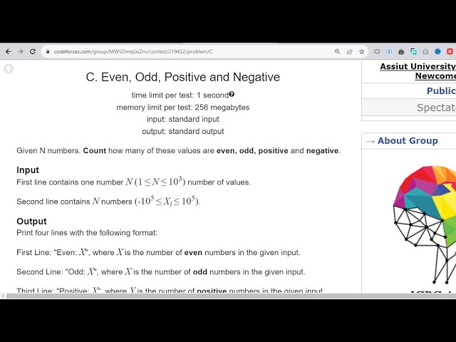 **Codeforces Sheet 2 Problem C | Even Odd Positive and Negative Solution in C++ | Step-by-Step**