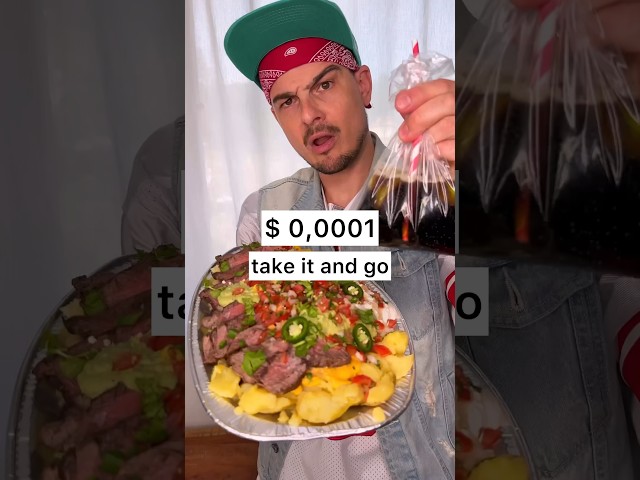 Little baked POTATO with cheese sauce,steak and soda in bag😎❤️🥔🧀| Street food be like | CHEFKOUDY