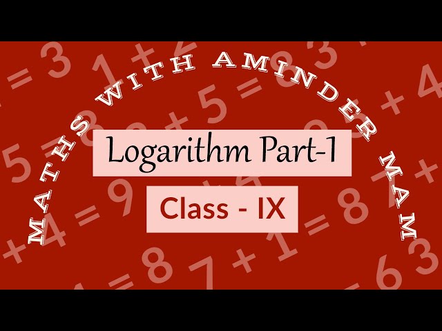 LOGARITHM PART-1 | ICSE BOARD | MATHEMATICS | HOWO FREE CLASSES  AMINDER MAM | HOWO | HOWO PLATFORM