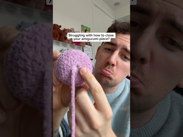 🧶 How to close your amigurumi plushies #crochet #tutorial #howtocrochet