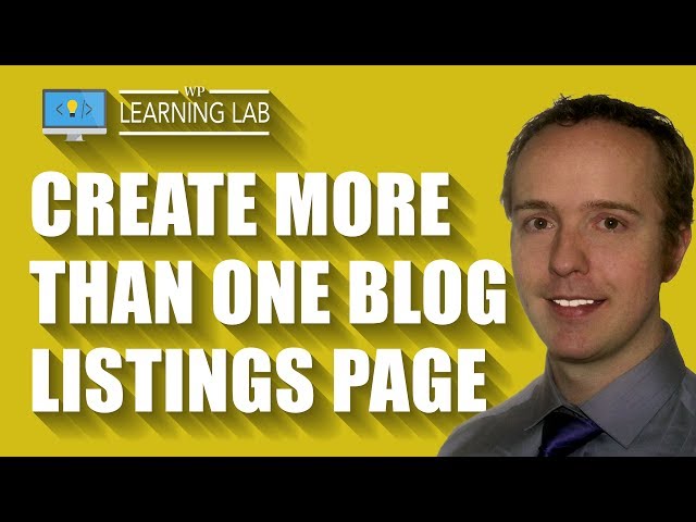 Create Multiple Blog Pages In WordPress Using Categories
