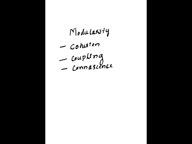 Understanding Modularity in Software Architecture | Cohesion, Coupling and Connascence