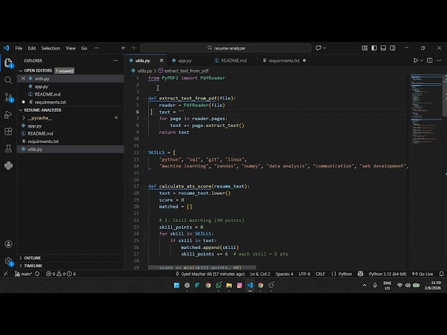 How I Built a Resume Analyzer in Python | ATS Project Explained