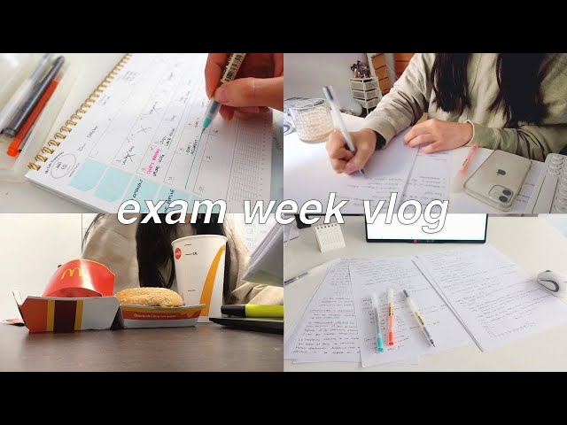 Exam week study vlog | online classes and lots of studying and eating 📝 busy & productive days
