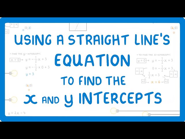 GCSE Maths - Plotting a Line by Finding Where it Crosses the Axes (2026/27 exams)