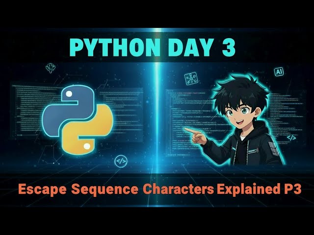 Python Day 3: Escape Sequence Characters Explained 😱🔥 | Print Function Part-3