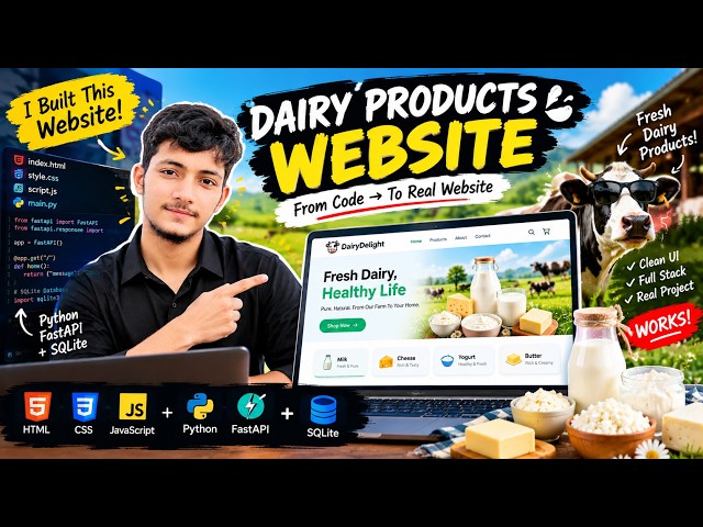 I Built a Full-Stack Dairy Website with AI  | Part 1