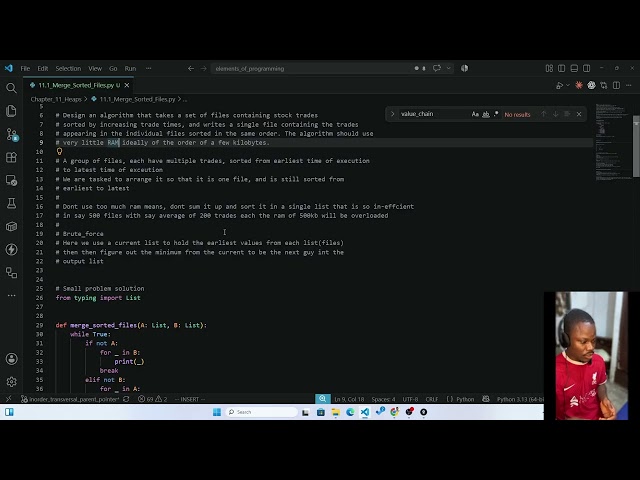 Merge Sorted Files: Introduction to Heaps | EPI 11.1 Python | Day 79 Part 1