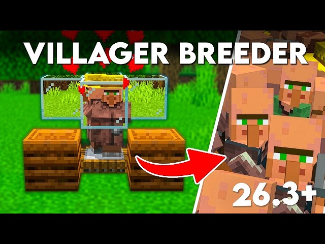 EASIEST Villager Breeder Minecraft Bedrock 26.3/1.21+!