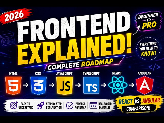 🚀 Frontend Development Explained | HTML, CSS, JavaScript, TypeScript, React & Angular #fullstack