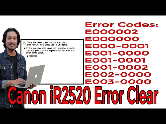 canon error e000000 E000002 clear | How to fix | Canon ir2520/25/30/35
