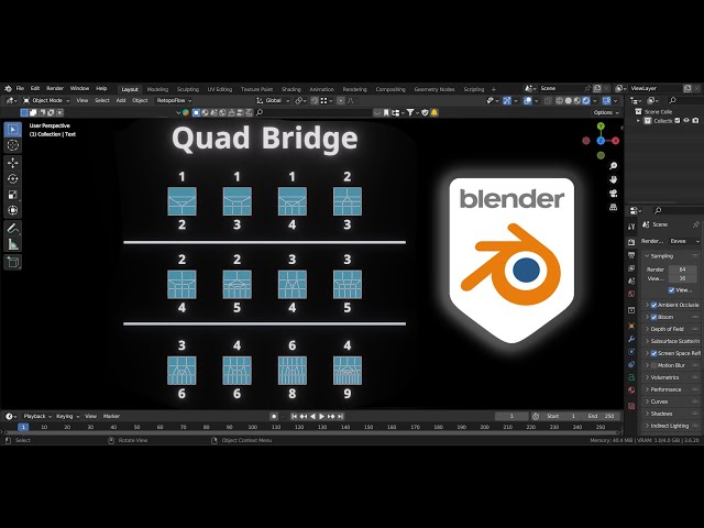 Quad Bridge | Blender Addon | Topology