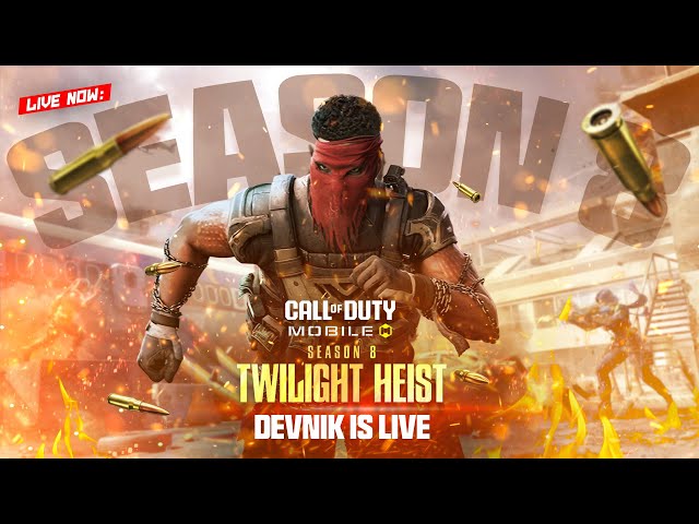 CODM Season 8 Twilight Heist LIVE PART 2 | Devnik Gaming Roasts Noobs & Drops Legends | India CODM