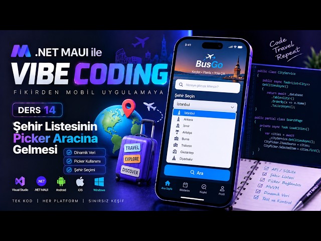 Vibe Coding with .NET MAUI #14 | From Idea to Mobile App ~ Populating the Picker with City List