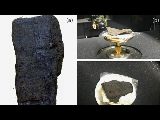 This Vesuvius-charred scroll was read without ever being opened
