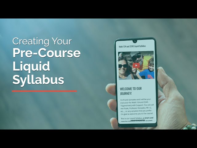 Creating your Pre-Course Liquid Syllabus