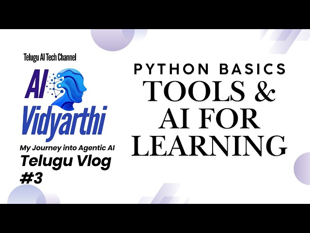 Python Basics, Tools Setup & AI for Learning (Vlog #3) | My Agentic AI Learning | USA Telugu Vlogs