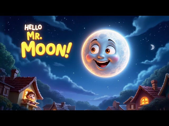 🌙 Hello Mr. Moon! | Kids Learning Song About the Moon | Fun Space Facts for Children