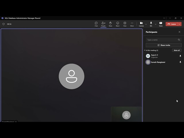 SQL DBA Mock Interview Manager Round