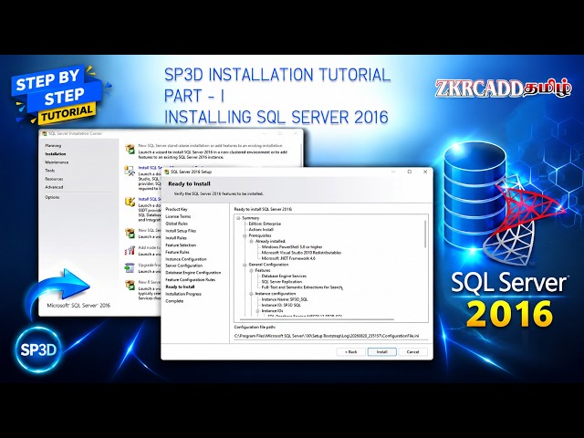 SP3D 2018 v12 Installation Part-1 (Installing SQL Server)