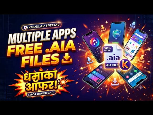 Free AIA File Download for Kodular | Multiple Apps Source Code 2026