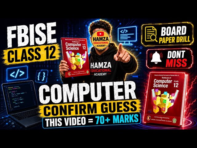 Class 12 Fbise Computer Science Confirm Guess Paper | Important Topics | Long + Short Questions 2026