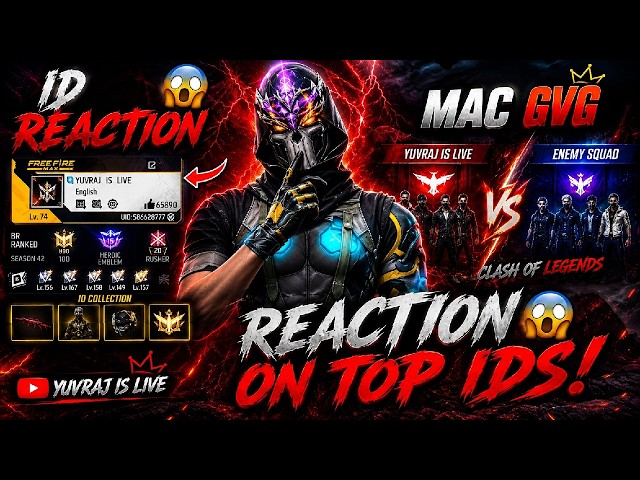 🔥 MAC GvG l SABSE DANGEROUS REACTION 😱 | YUVRAJ IS LIVE | FREE FIRE MAX#ffshorts #live #shortslive