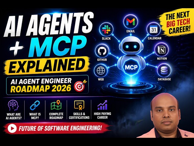 AI Agent Engineer Roadmap 2026 | AI Agents + MCP Explained (Skills, Projects & Certifications)