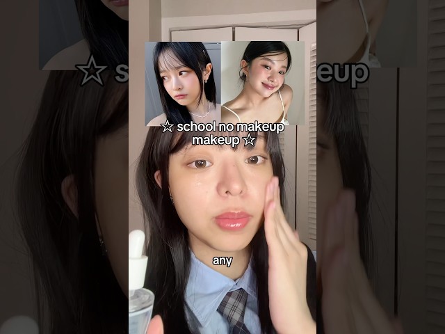 school no makeup MAKEUP tutorial 🙅‍♀️⭐️