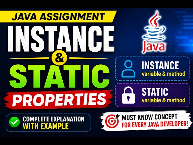 237. Assignment - Accessing instance and static properties in Java (Selenium Java 2026)
