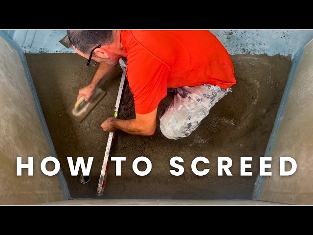 How To Screed With Sand and Cement by hand - Beginners Guide!