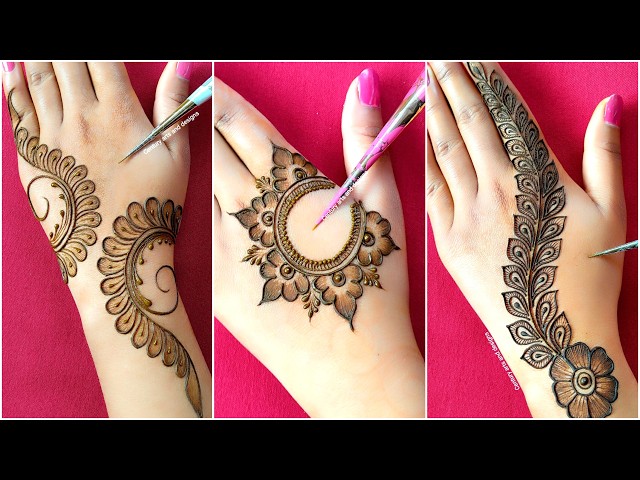 Top 3 stylish back hand mehndi design | Easy mehndi design | Simple mehndi | Mehndi design | Mehndi