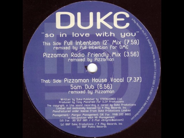 Duke - So In Love With You (Full Intention 12" Mix) 1997