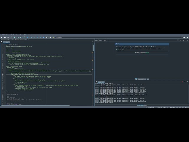 CS50 Final Project - Python - Automated Trading Strategy - Interactive Brokers