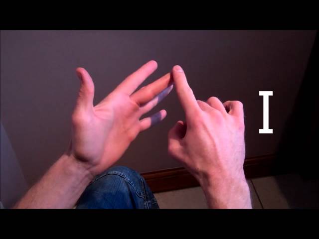 How to sign the alphabet in British Sign Language (BSL) - Right handed - Signer point of view