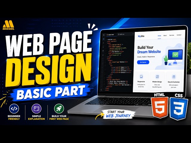 Web Page Design Basic Part | Learn HTML & CSS Step by Step | Microdil